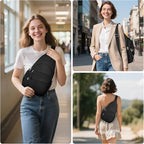 Tuwubi Crossbody Bags for Women, Sling Bag for Men, Small Hiking Backpack Anti - Image 2
