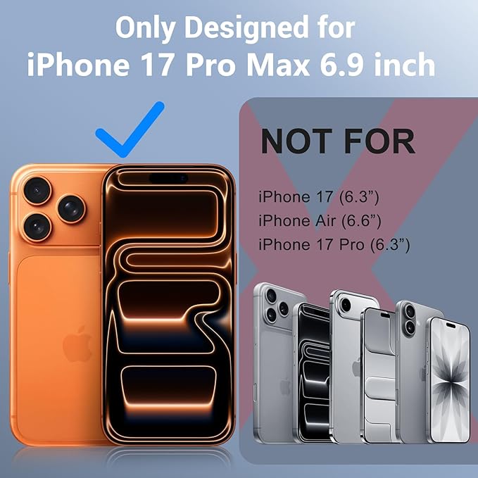 Red2Fire for iPhone 17 Pro Max Case Waterproof, Phone Case 6.9" Black/Clear - Image 7