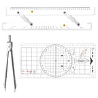 3 Pcs Basic Navigation Set, Include 16 Inch Parallel Ruler by Unknown
