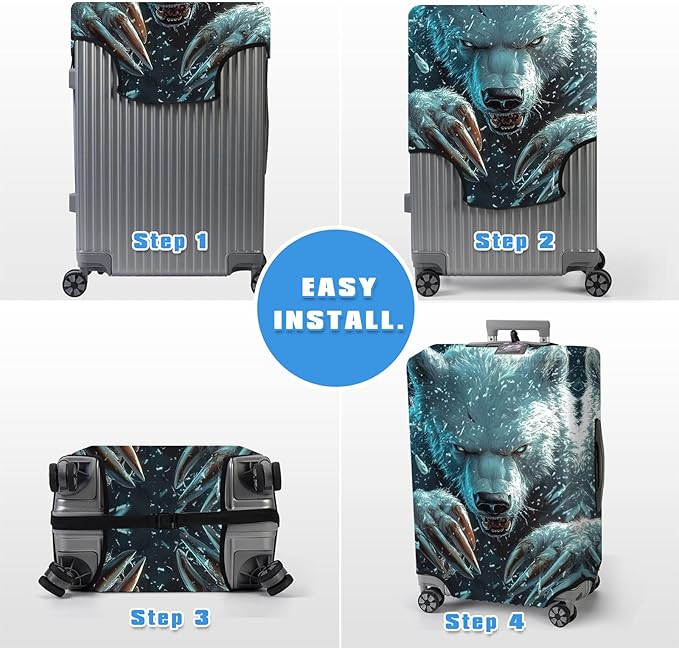 Luggage Cover Protector for 22-24 Inch Suitcases, TSA Approved Elastic Travel - Image 6