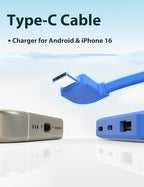 miisso 6000mah Ultra Slim Built in Cables Power Bank, Card Size Built in USB C - Image 6
