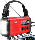Emergency Crank Radio, 20000mAh / 74000mWh Solar Hand Crank Weather Radio by iRonsnowOfficial