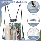 Shappy 30 Pcs Clear Drawstring Backpack, Plastic Waterproof Transparent Stadium - Image 3