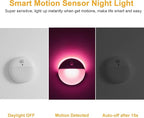 YUNLEX 2 Pack Pink Battery Night Light, Motion Activated Night Light, 2.6" - Image 3
