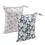 ALVABABY 2pcs Cloth Diaper Wet Dry Bags Waterproof Reusable - Image 2
