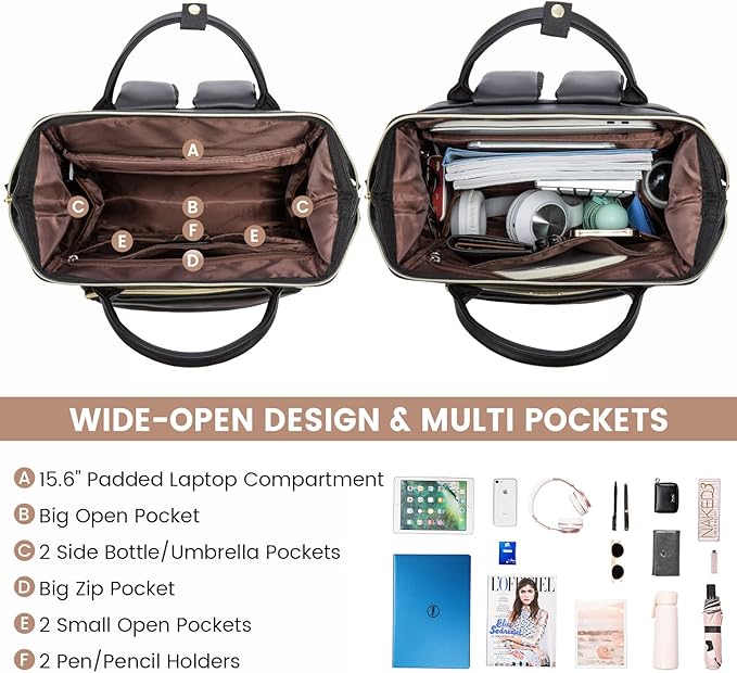 LOVEVOOK Leather Laptop Backpack - Image 2