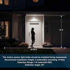 Motion Sensor Light Bulb, Activated Detector Light Bulb Indoor, Dusk to Dawn - Image 6