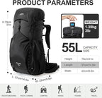 IX INOXTO 55L Internal Frame Waterproof Hiking Camping Backpack - Image 2