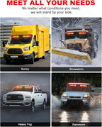 HLauto 6Z4J Emergency Dash Strobe Lights: 2x16.8 inch Red Amber Safety Lights - Image 6