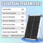 30W 12V/24V Solar Panel Kit, Monocrystalline Solar Battery Trickle Charger - Image 2