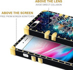 Compatible with iPhone 8 7 SE Case, Starry Sky Colourful Mandala Luxury Golden - Image 6