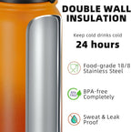 Fanhaw 24 oz Insulated Stainless Steel Water Bottle - Image 3