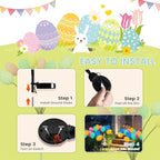 4 Pack 32 Led Solar Easter Egg Lights, Colorful Garden Swaying Firefly Lights - Image 9