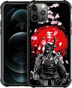 for iPhone 11 Pro Max Case, Sakura Japanese Samurai Pattern Graphic Design Girl by FKBRCL4U