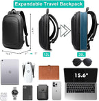 hk Business Backpack for Men 15.6 Inch, Slim & Expandable Waterproof Travel - Image 2