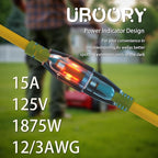 Outdoor Extension Cord Waterproof 100 FT, Flexible 100% Copper 3 Prong - Image 2