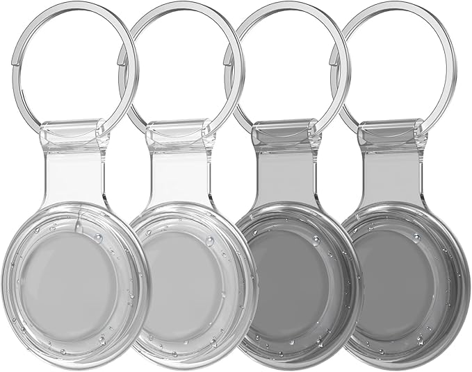 Compatible with AirTag Holder Case Keychain 4 Pack, - Image 8