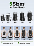 HEETA Waterproof Dry Bag with Front Zippered Pocket - Image 2