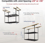 FLEXIMOUNTS 3x6 2-Tier Overhead Garage Storage Rack – Adjustable Heavy Duty - Image 2