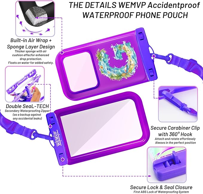 Personalized Initial Waterproof Phone Pouch Case - Image 3