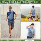 ZOMAKE Sling Bag, Small Crossbody Sling Backpack, Water Resistant Shoulder - Image 8