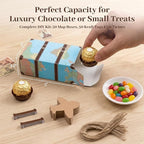 HONEYGIFTS 50 Piece Mini Suitcase Gift Boxes Party Favor Candy Boxes, Mini - Image 4