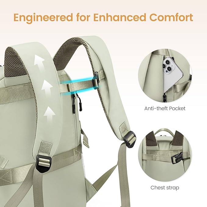 LOVEVOOK Mens Backpack with Giant Tumbler Holder Pocket, 18 Inch Everyday - Image 5