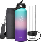 BUZIO 40oz Insulated Water Bottle, Stainless Steel Double Wall Water Flask Leak by BUZIO
