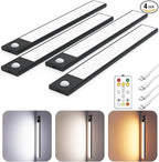 12" Ultra-Thin Under Cabinet Lighting Wireless, Aluminum Alloy Under Counter by Skairipa