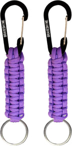 BRAVESHINE Paracord Keychain Carabiner Clip, D Ring Lanyard Hanger Stroller Hook by BRAVESHINE