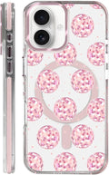 Case for iPhone 16, Disco Balls Pink Phone Case Design，for Women Girls Magnetic by Toulas