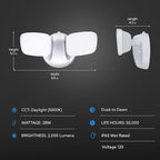 Feit Electric LED Security Light Outdoor, 28W LED Dusk to Dawn, Waterproof - Image 3