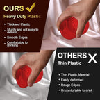 Lueumxc 40 Pack Plastic Ribbed Wine Glasses, 14Oz Origami Disposable Wine - Image 3