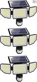 Onforu 4500LM Solar Lights Outdoor, 3 Heads Security Lights by Onforu