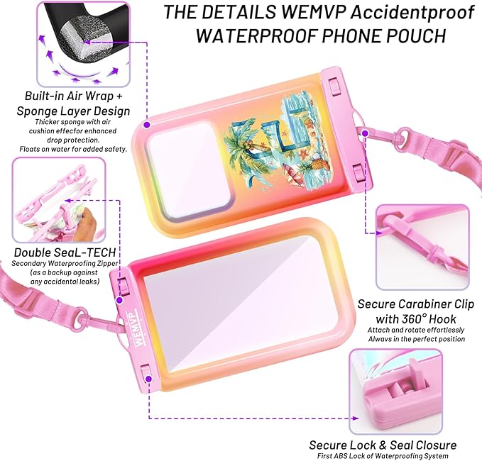 Personalized Initial Waterproof Phone Pouch Case - Image 3