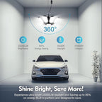 TANBABY 2 Pack LED Garage Lights, 250W Deformable Garage Light, Total 50000LM - Image 4
