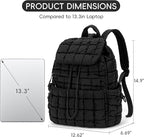 CLUCI Puffy Quilted Backpack Purse - Image 4