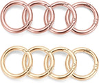 Gkeygo Key Ring Clip, 4/5 Inch Keychain Rings, 8 Pack Round Carabiner Clip - Image 9