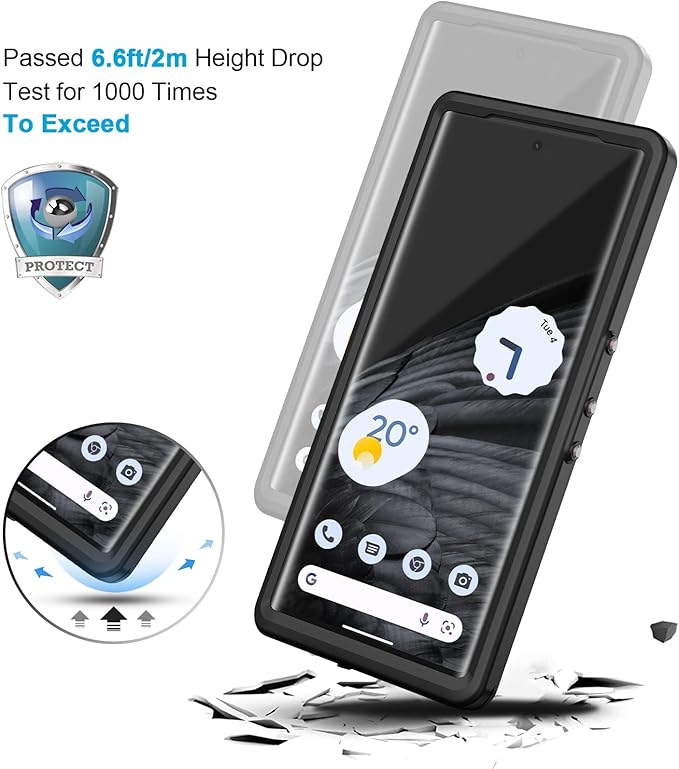 Lanhiem Pixel 7 Pro Case, IP68 Waterproof Dustproof Case - Image 4