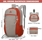 Seektop 20L Ultra Lightweight Small Hiking Backpack, Water-Resistant Packable - Image 4