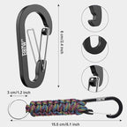 EOTW Paracord Keychain for Men Women Paracord Carabiner Backpack Keychain - Image 8