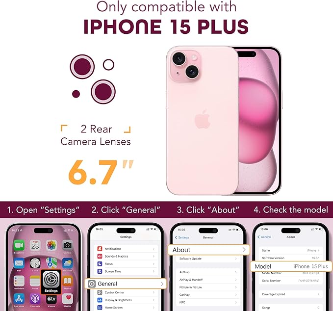 TIESZEN for iPhone 15 Plus Case, Compatible - Image 7