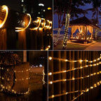 Solar Rope String Lights Outdoor 72Ft 200 Led Waterproof Solar Powered Fairy - Image 7