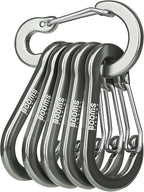 Booms Fishing CC1 Multi-Use Carabiner Clip, 6 Pack Small Caribeener Clips by BoomsFishing
