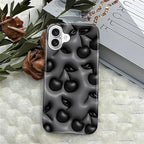 for iPhone 16 Case, HL2 Cute Cool Cherry Black Hybrid 2 Layer Hard Shell - Image 4
