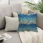 TKS MITLAN Abstract Wave Pillow Covers 18 x 18 Inch Ocean Sea Water Gradient - Image 5