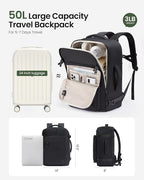 LOVEVOOK 50L Carry on Backpack, Large 17 Inch Travel Backpack - Image 3