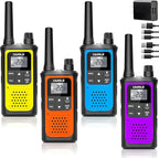 Rechargeable Walkie Talkies Long Range, 4 Pack Walkie Talkies - Image 9