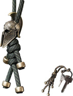 Paracord Keychain with Retro Brass Helmet Bead by KANGDAWEI