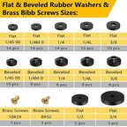 160 Pieces Hose Bib Washer & Faucet Washers Assorted Kit - Image 2